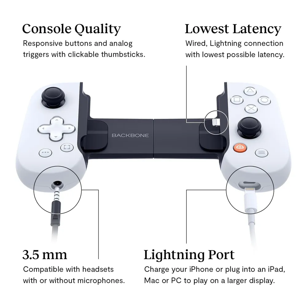 Геймпад для смартфона Backbone One PlayStation Edition белый (PlayStation White)