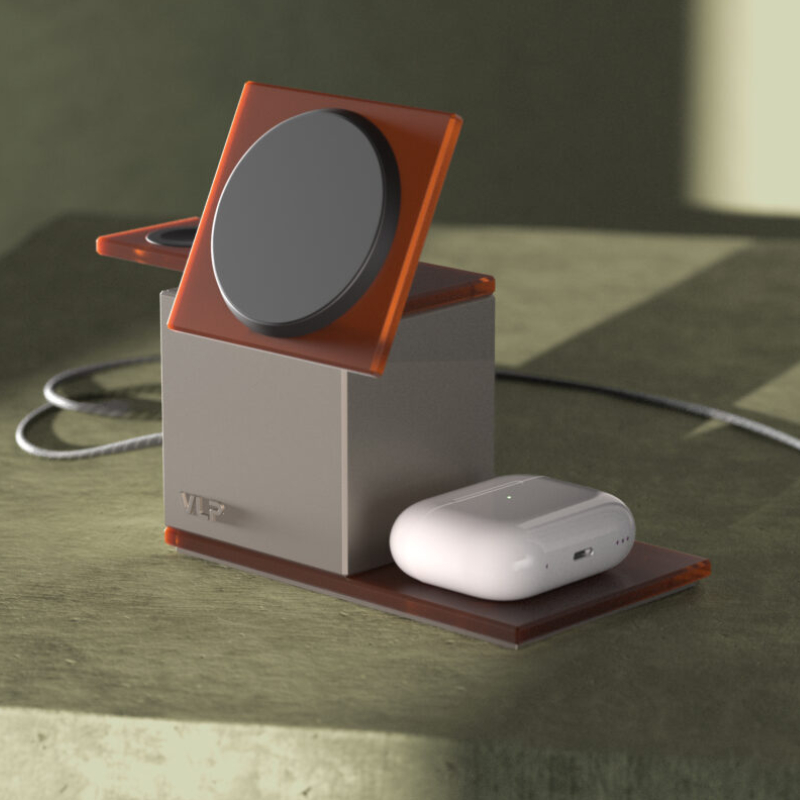 Кабель Vlp NEO Qi2.2 4-в-1 (BOXNEO-001) серый (Amber Gray)